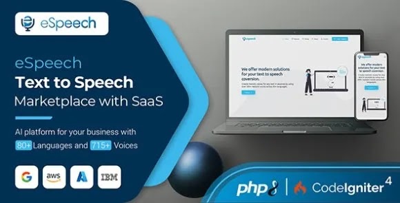Free Download eSpeech Version 1.4.3 – Text to Speech Marketplace with SaaS PHP Script ScriptNulled.xyz