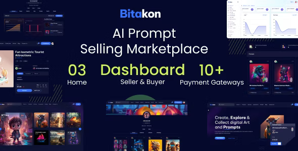 Free Download Bitakon v1.0.2 Nulled – AI Prompt Buy Selling Marketplace (Multi Seller) Script ScriptNulled.xyz