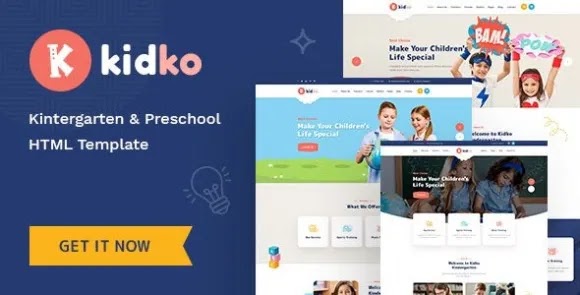 Free Download Kidko v1.0 – Kindergarten & Baby Care HTML Template Free ScriptNulled.xyz