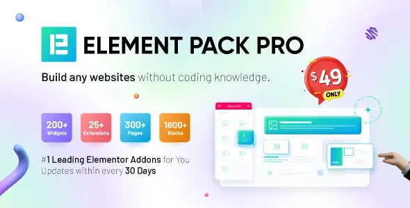 free Download Element Pack 7.7.4 Nulled – Addon for Elementor Page Builder WordPress Plugin Nuled