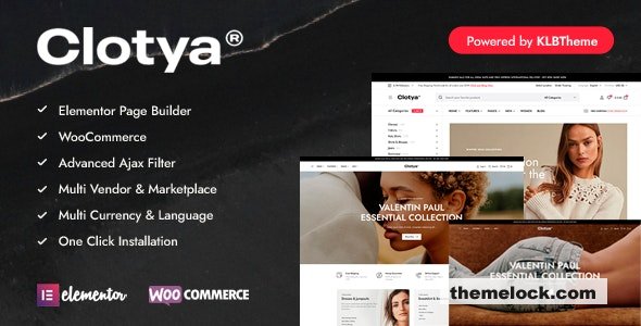free Download Clotya v1.2.6 – Fashion Store eCommerce Theme Nuled