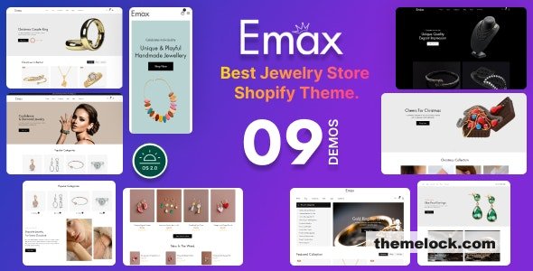 free Download Emax – Jewelry Store Shopify OS 2.0 Theme Nuled