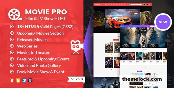 free Download Movie Pro – TV Show and Production House HTML template Nuled