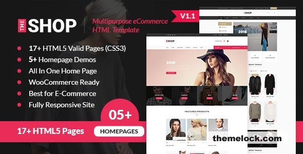 free Download The Shop – Multipurpose e-commerce HTML Template Nuled