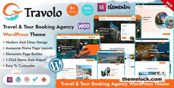 free Download Travolo v1.0.1 – Travel Agency & Tour Booking WordPress Theme Nuled