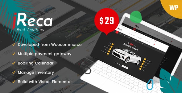 free Download Ireca v1.7.2 – Car Rental Boat, Bike, Vehicle, Calendar WordPress Theme Nuled
