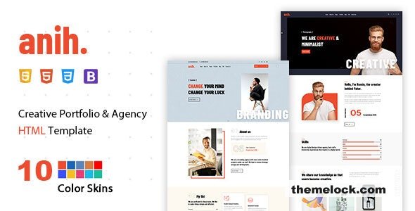 free Download Anih – Creative Portfolio Agency Template Nuled