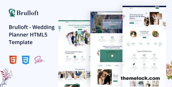 free Download Brulloft – Wedding Planner HTML5 Template Nuled