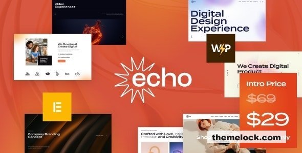 free Download Echo v1.10 – Digital Marketing & Creative Agency WordPress Theme Nuled