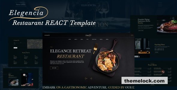free Download Elegencia v1.0 – Royale Restaurant ReactJS Template Nuled