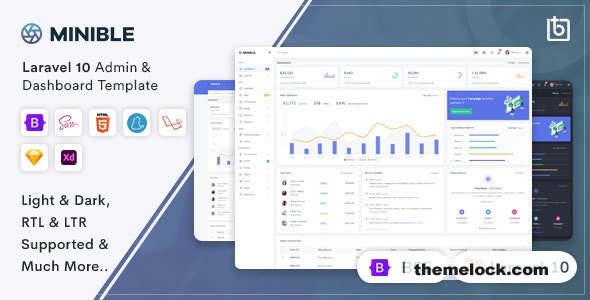 free Download Minible v3.0.0 – Laravel 10 Admin & Dashboard Template Nuled