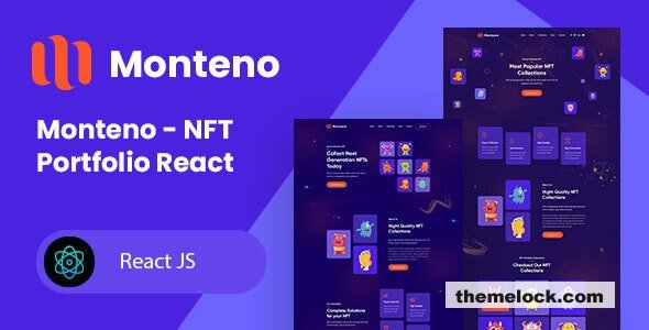 free Download Monteno – NFT Portfolio React Template Nuled