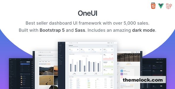 free Download OneUI v5.9 – Bootstrap 5 Admin Dashboard Template, Vue Edition & Laravel 11 Starter Kit Nuled