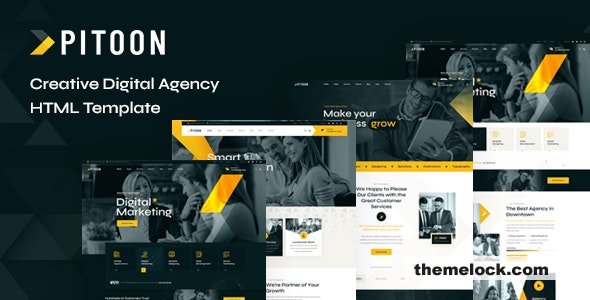 free Download Pitoon – Creative Digital Agency HTML Template Nuled