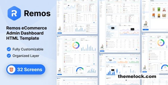free Download Remos – eCommerce Admin Dashboard HTML Template Nuled