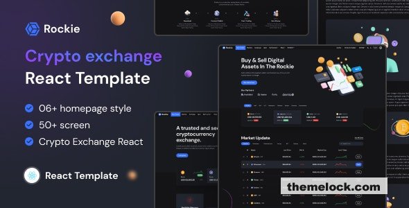 free Download Rockie – Crypto Exchange React Template Nuled