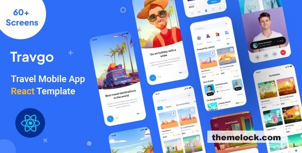 free Download Travgo – Travel Mobile App React Template Nuled