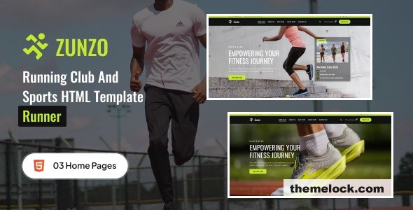 free Download Zunzo – Running Club and Sports HTML Template Nuled